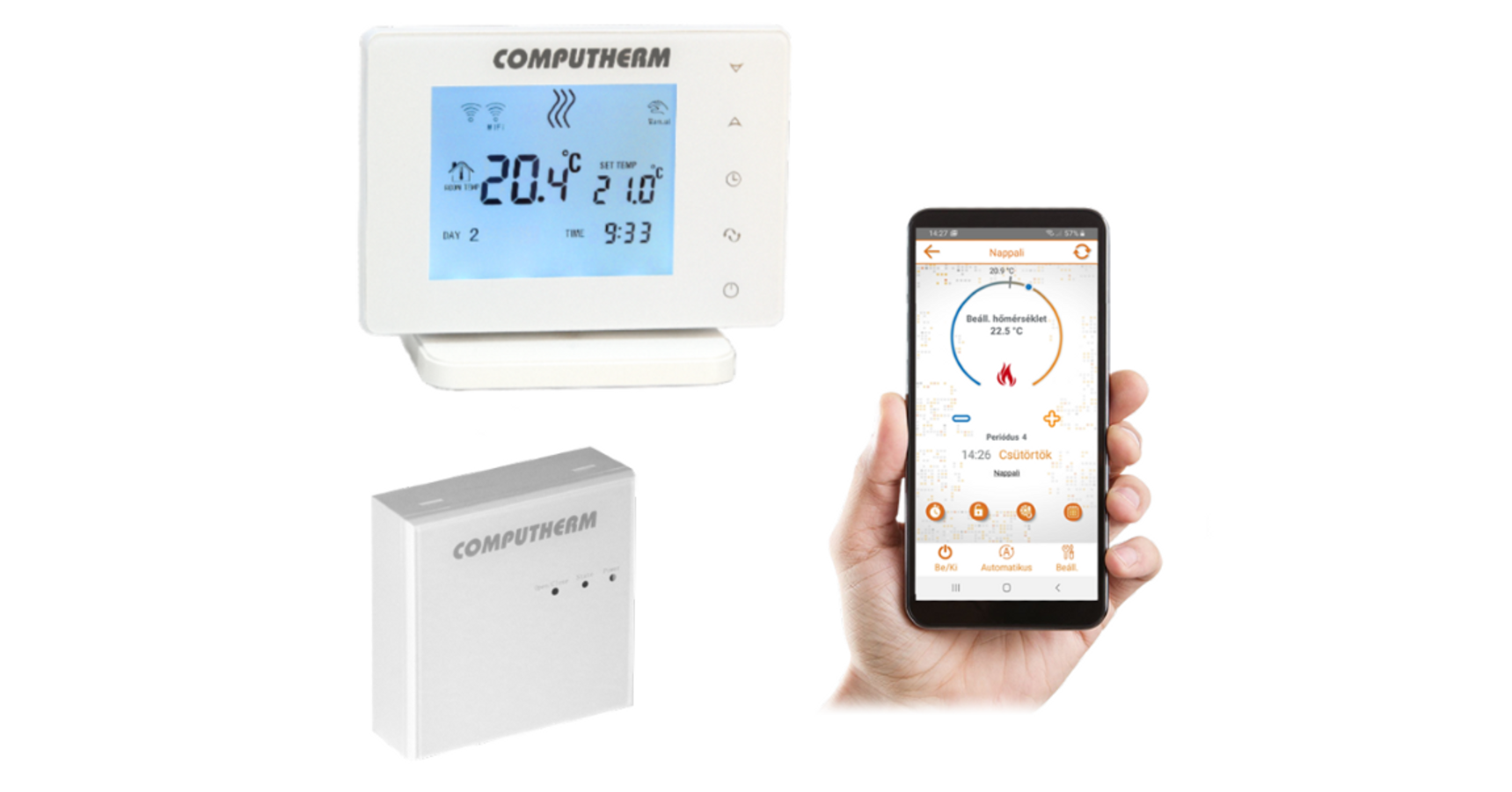 ETHERMA ET-SMART Set Bestaat Uit Draadloze Ontvanger En Thermostaat Wifi 46726