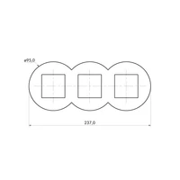 EFAPEL 43930_TBR Siza hármas keret, fehér színű