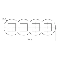 EFAPEL 43940_TBR Siza négyes keret, fehér színű