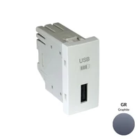 EFAPEL 45383_SGR USB-A töltő, grafit - 1 modul