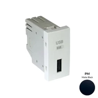 EFAPEL 45383_SPM USB-A töltő, matt feket - 1 modul