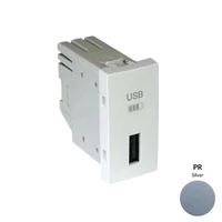EFAPEL 45383_SPR USB-A töltő, ezüst - 1 modul