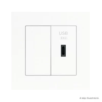 EFAPEL Fehér USB-C töltő, 1 modul + 1 vakfedél - komplett - q45 (45387_SBR+45973_SBR+45910_TBR+45993)