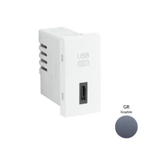 EFAPEL 45387_SGR USB-C töltő, grafit - 1 modul