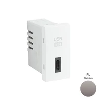 EFAPEL 45387_SPL USB-C töltő, platina - 1 modul