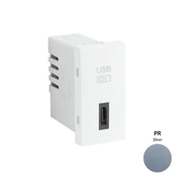 EFAPEL 45387_SPR USB-C töltő, ezüst - 1 modul