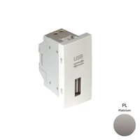 EFAPEL 45437_SPL USB-A adatkommunikációs aljzat, platina - 1 modul