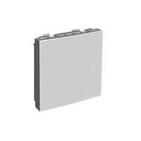 EFAPEL 45677_SAL Quadro 45 vakfedél, alumínium - 2 MODUL