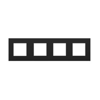 EFAPEL 45940_TPM QUADRA négyes keret, matt fekete színű