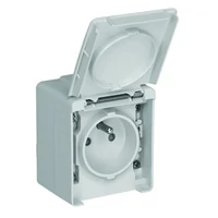 EFAPEL 48112_CBR IP65 Dugaszoló aljzat, gyerekzáras, francia típus fehér