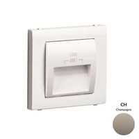 EFAPEL 50673_TCH dupla USB töltő (2x USB-A), 20°-os kimenet, pezsgő