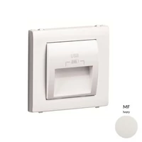 EFAPEL 50673_TMF dupla USB töltő (2x USB-A), 20°-os kimenet, elefántcsont