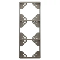 EFAPEL 50932_TPR Apolo 5000 függőleges hármas keret, ezüst színű