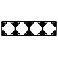 EFAPEL 50941_TPM Apolo 5000 vízszintes négyes keret, matt fekete színű