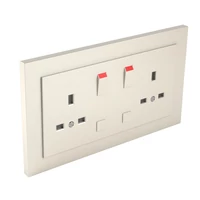 EFAPEL 90344_CPE Komplett dupla csatlakozóaljzat (brit típusú) gyöngyház