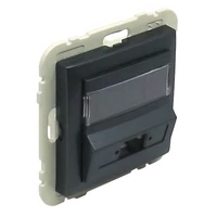 EFAPEL 90449_SIS Fedlap SC APC Simplex / LC duplex csatlakozóhoz (csatlakozó nélkül) szürke