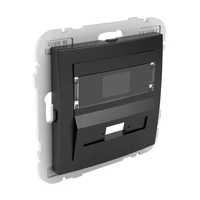 EFAPEL 90449_SPM Fedlap SC APC Simplex / LC duplex csatlakozóhoz (csatlakozó nélkül) fekete