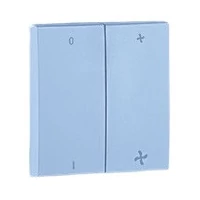 EFAPEL 90616_TAL Dupla billentyű ventillátor jellel, alumínium színű