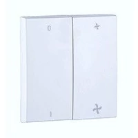 EFAPEL 90616_TGE Dupla billentyű ventillátor jellel, jég színű