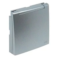 EFAPEL 90634_TAL Csapfedeles, gyerekzáras Fedlap SCHUKO aljzathoz IP44, alumínium