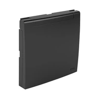 EFAPEL 90654_TPM Csapfedeles fedlap csatlakozóaljzathoz IP44, francia típus fekete