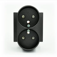 EFAPEL 90656 TIS Dupla dugalj fedlap, szürke