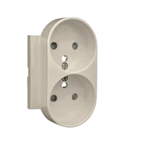 EFAPEL 90656 TPE Dupla dugalj fedlap, gyöngyház