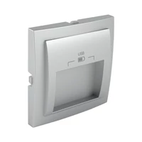 EFAPEL 90673_TAL Fedlap dupla USB-A aljzathoz 
(20°-os), alumínium