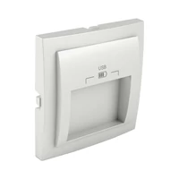 EFAPEL 90673_TGE Fedlap dupla USB-A aljzathoz 
(20°-os), jég