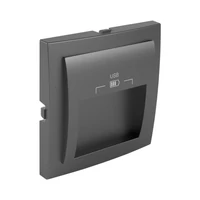 EFAPEL 90673_TIS Fedlap dupla USB-A aljzathoz (20°-os), szürke