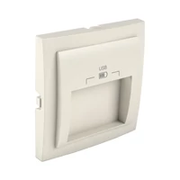 EFAPEL 90673_TMF Fedlap dupla USB-A aljzathoz 
(20°-os), elefántcsont