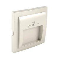 EFAPEL 90673_TPE Fedlap dupla USB-A aljzathoz 
(20°-os), gyöngyház