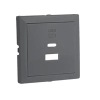 EFAPEL 90674_TIS Fedlap dupla töltő aljzathoz (USB-A + USB-C), szürke