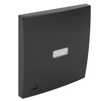 EFAPEL 90797_TPM Egyes billentyű jelzőfényes lámpa jellel fekete