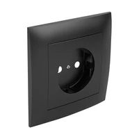 EFAPEL 90903_TPM Fedlap kerettel Schuko csatlakozóaljzathoz, gyerekzáras fekete