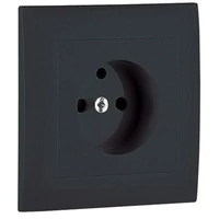 EFAPEL 90904_TIS Fedlap kerettel francia csatlakozóaljzathoz szürke