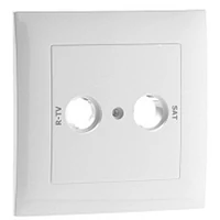 EFAPEL 90906_TBR Fedlap kerettel_TV-R-SAT csatlakozóhoz fehér