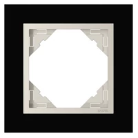 EFAPEL 90910_TEC Crystal Egyes keret, fekete kristály/gyöngyház