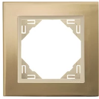 EFAPEL 90910_TOP METALLO Egyes keret, arany/gyöngyház