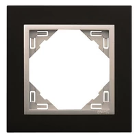 EFAPEL 90910_TPA ANIMATO Egyes keret, fekete/alumínium