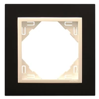 EFAPEL 90910_TPG ANIMATO Egyes keret, fekete/jég