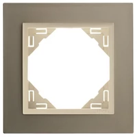 EFAPEL 90910_TTP METALLO Egyes keret, titánium/gyöngyház