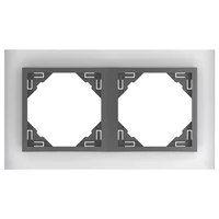 EFAPEL 90920_TCS Crystal Kettes keret, kristály/szürke