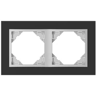 EFAPEL 90920_TEA Crystal Kettes keret, fekete kristály/alumínium