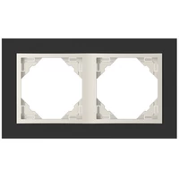 EFAPEL 90920_TEC Crystal Kettes keret, fekete kristály/gyöngyház