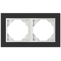 EFAPEL 90920_TEG Crystal Kettes keret, fekete kristály/jég