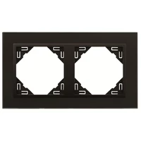 EFAPEL 90920_TEP Crystal Kettes keret, fekete kristály/fekete