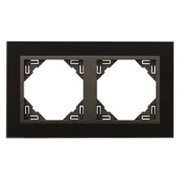 EFAPEL 90920_TES Crystal Kettes keret, fekete kristály/szürke