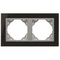 EFAPEL 90920_TGA PETRA Kettes keret, gránit/alumínium