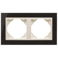 EFAPEL 90920_TGG PETRA Kettes keret, gránit/jég